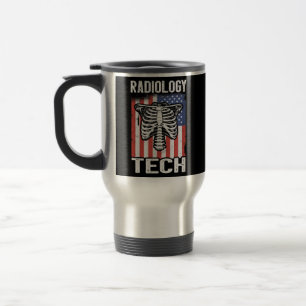 Taza De Viaje Radiology Tech USA Flag Radiology Technician 4th