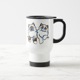 Taza De Viaje Ragdoll Cats par de muñecas Off-Leash Art™