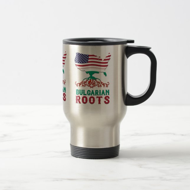 Taza De Viaje Raíces búlgaras norteamericanas (Derecha)