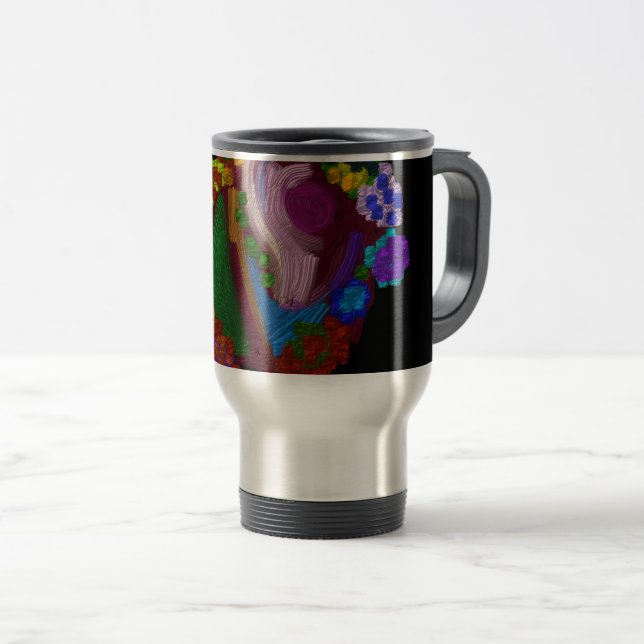 Taza De Viaje Rainbow Colored Floral (Anverso derecho)