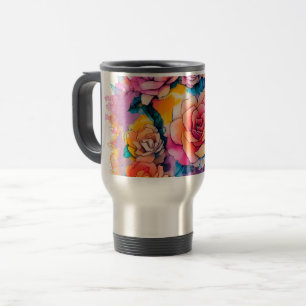 Taza De Viaje Ramo de manchas de pintura al agua moderna