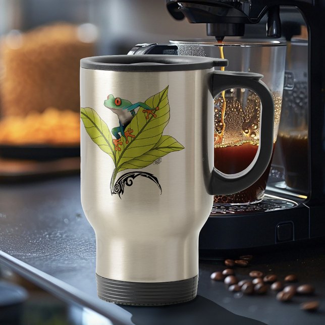 Taza De Viaje Rana de árbol de ojos rojos (Subido por el creador)