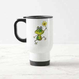 Taza De Viaje Rana feliz y caprichosa