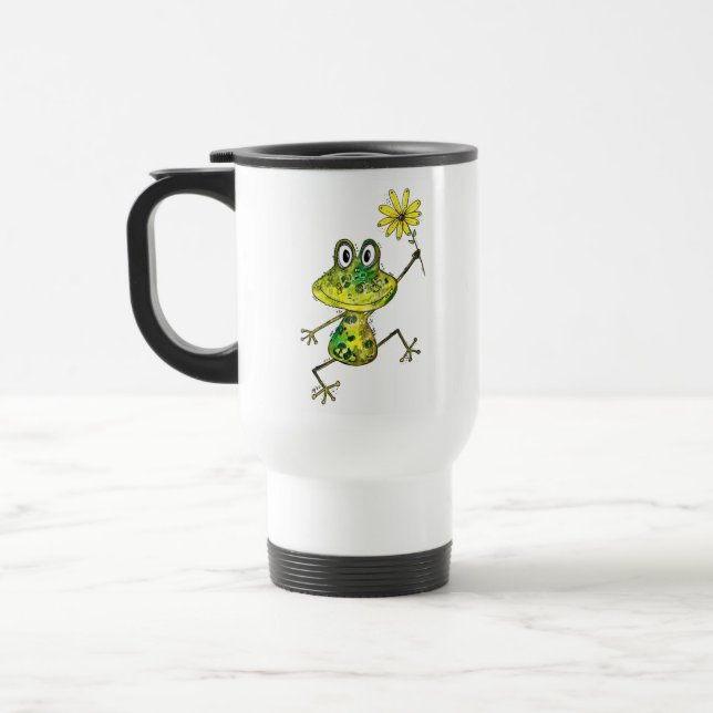 Taza De Viaje Rana feliz y caprichosa (Izquierda)