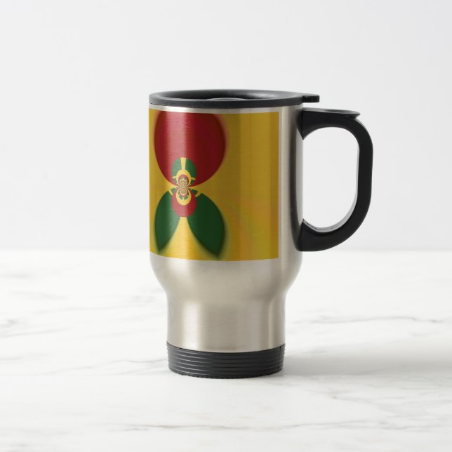 Taza De Viaje Rasta Colores Resumen Arte Imprimir (Derecha)
