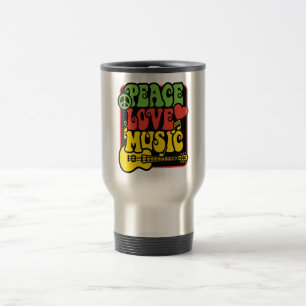 Taza De Viaje Rasta Peace Love Music