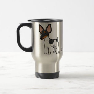 Taza De Viaje Rata Terrier del dibujo animado/fox terrier de