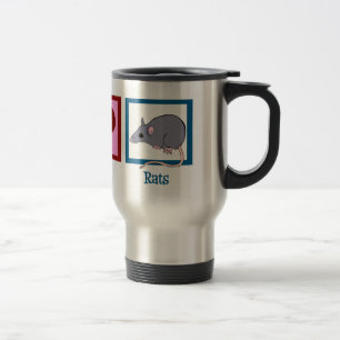 Taza De Viaje Ratas del amor de la paz