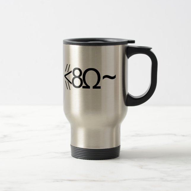 Taza De Viaje Ratón ASCII (Derecha)