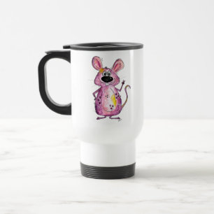Taza De Viaje Ratón púrpura cúrico