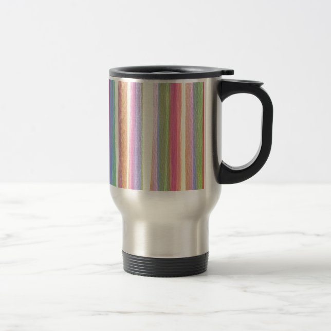 Taza De Viaje Rayas de color de agua (Derecha)