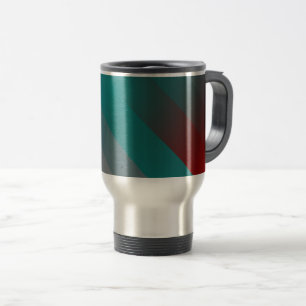Taza De Viaje Rayas grises burdeos verde azuladas