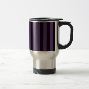 Taza De Viaje Rayas Moradas Malva Gráficas