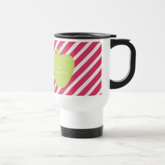 Taza De Viaje Rayas rosadas y profesor verde de Apple