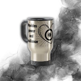 Taza De Viaje Rays, Heart, Black Evil Eye Protection monograma |