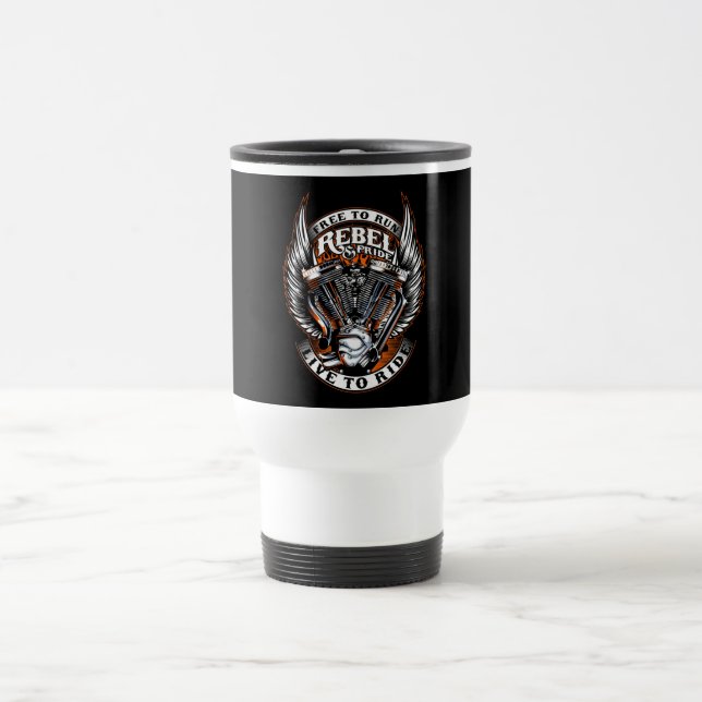 Taza De Viaje Rebel Live to Ride (Centro)