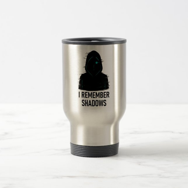 Taza De Viaje Recuerdo las sombras - Diseño de figura encapuchad (Centro)