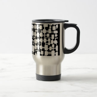Taza De Viaje Red abstracta - Blanco sobre negro