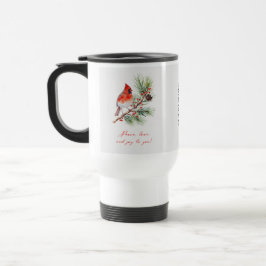 Taza De Viaje Red Bird Cardinal Christmas Travel Mug