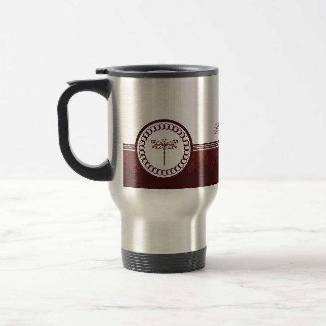 Taza De Viaje Red Dragonfly Emblem Travel Mug (Izquierda)