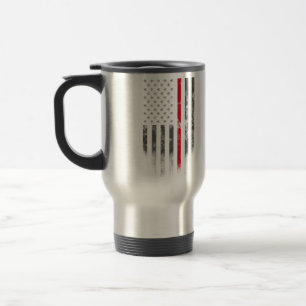Taza De Viaje RED LINE Vintage American Flag Travel Mug