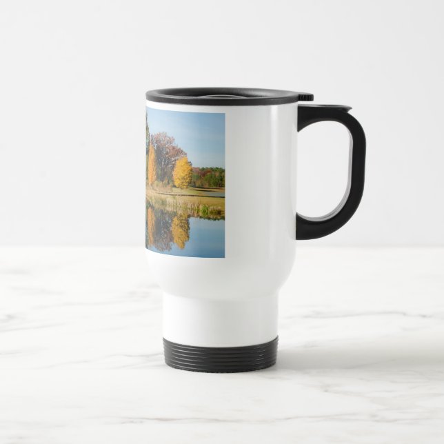Taza De Viaje Reflexión de la charca del otoño (Derecha)