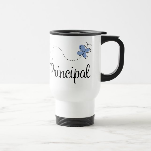 Taza De Viaje Regalo azul del principal de la mariposa (Derecha)