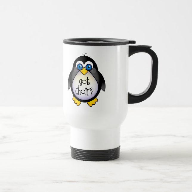 Taza De Viaje Regalo conseguido lindo del pingüino del coro (Derecha)