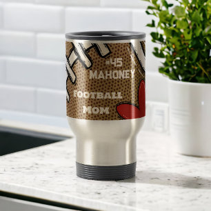 Taza De Viaje Regalo de apellido de mamá de fútbol