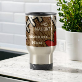 Taza De Viaje Regalo de apellido de mamá de fútbol
