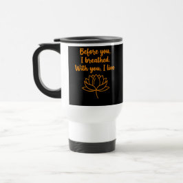 Taza De Viaje Regalo de Cita Romántica Dorada para Pareja y Alma