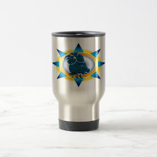 Taza De Viaje Regalo de diseño de Aries de Rótulo Zodiac