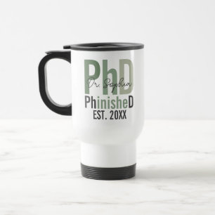 Taza De Viaje Regalo de graduación de doctorado personalizado Ph
