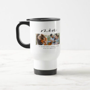 Taza De Viaje Regalo de mamá de escritura de fotos multi mínimo