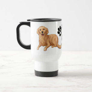 Taza De Viaje Regalo de mamá de Golden Retriever lindo dibujo an