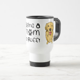 Taza De Viaje Regalo de Mamá Perro Cachorro Golden Retriever