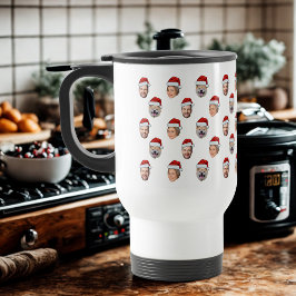 Taza De Viaje Regalo de Navidades fotográficos Santa Hat Persona