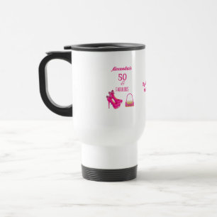 Taza De Viaje Regalo de nombre de tacones altos rosa caliente pa