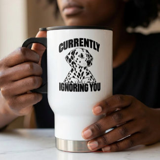 Taza De Viaje Regalo de perro cachorro dálmata antisocial sarcás