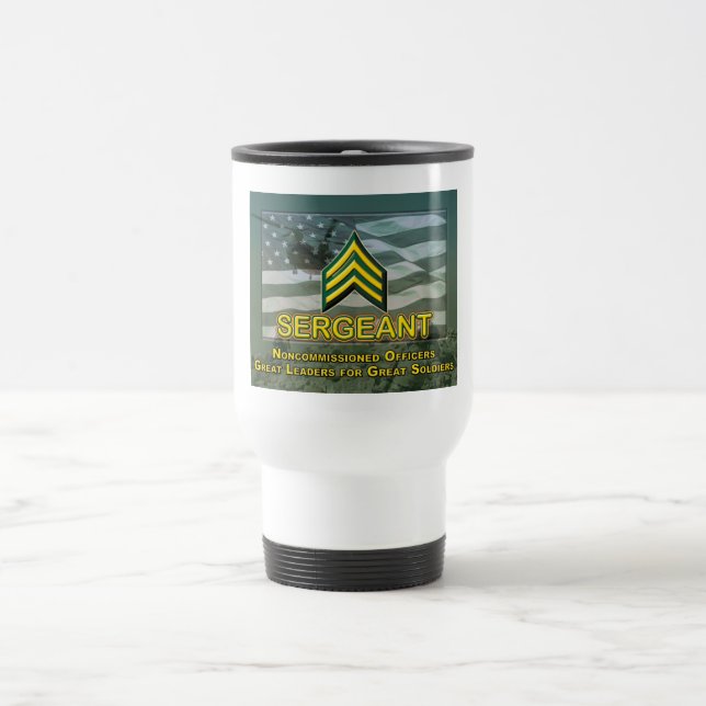 Taza De Viaje Regalo de promoción de sargento de diseño único (Centro)