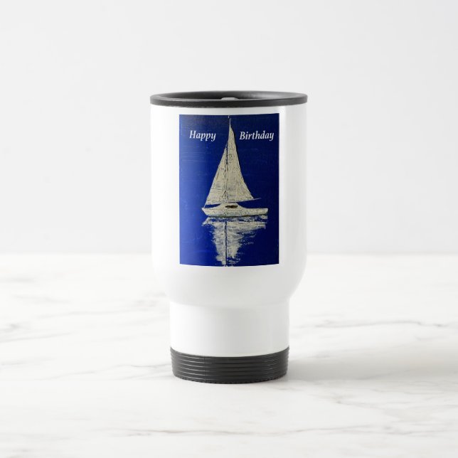 Taza De Viaje Regalo de vela para embarcaciones (Centro)