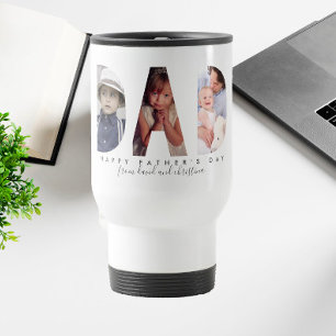 Taza De Viaje Regalo del Collage de fotos personalizado del día 
