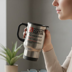 Taza De Viaje Regalo divertido de prescripción de café con nombr