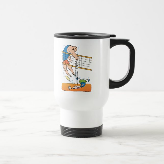 Taza De Viaje Regalo divertido del voleibol (Derecha)
