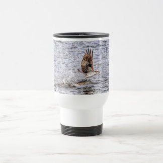 Taza De Viaje Regalo fotográfico de Flying Osprey & Fish HDR