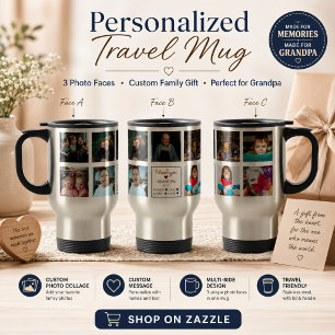 Taza De Viaje Regalo moderno personalizado de amor a abuelo con 