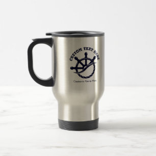 Taza De Viaje Regalo Náutico de Capitán de Barco Personalizado