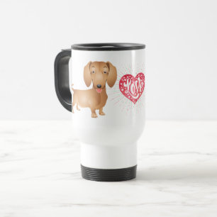 Taza De Viaje Regalo para amantes de perros cachorros Dachshund 