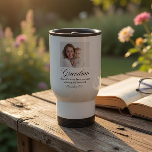 Taza De Viaje Regalo personalizado de abuela con foto personaliz