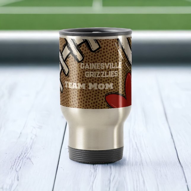 Taza De Viaje Regalo personalizado de equipo de fútbol de mamá (Subido por el creador)